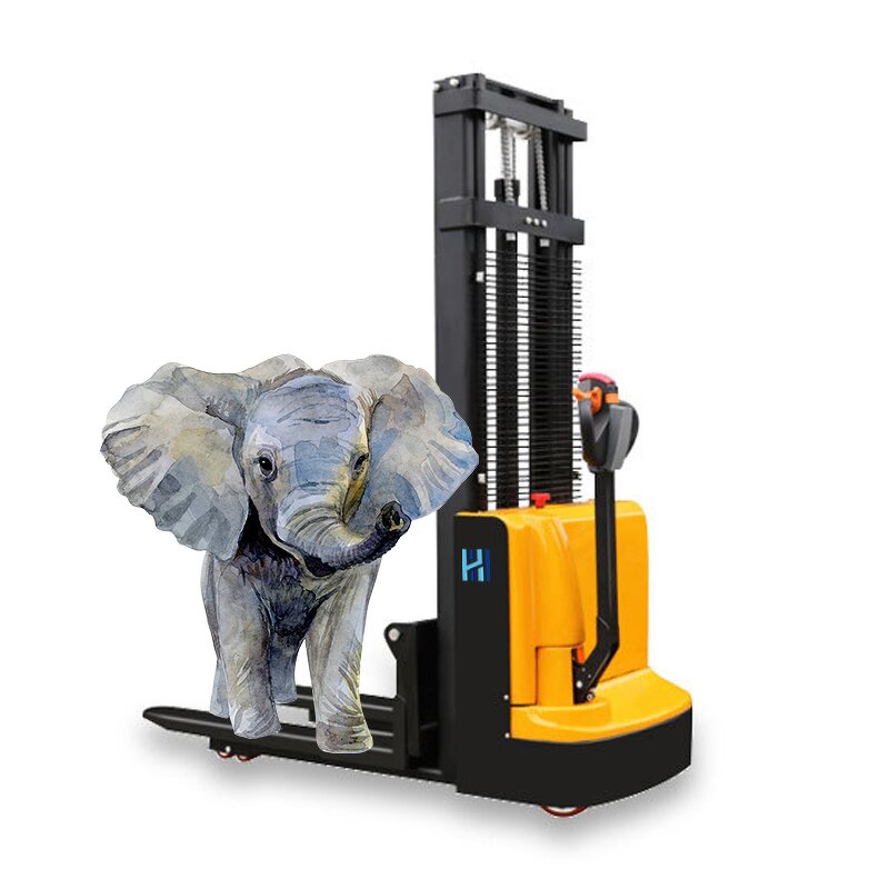 Electric Stacker Factory - OEM/ODM Custom 2025 Stacker 1.6m 3m 1000kg 1500kg Hydraulic Walkie Electric Straddle Stacker