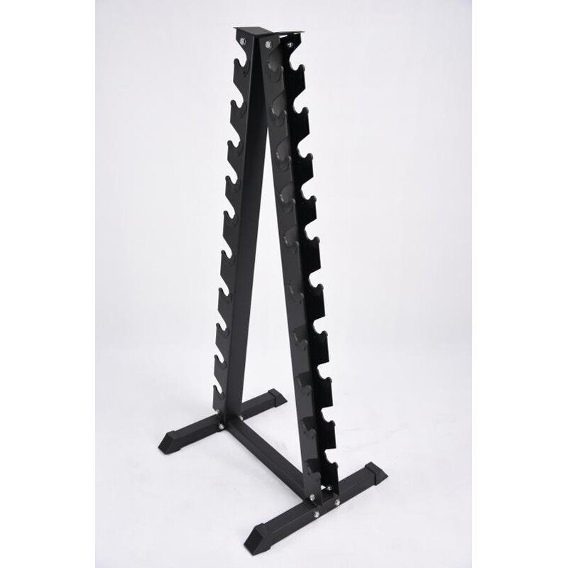 Dumbbell Rack Factory - High Quality 10 Pairs Upright Steel 10 Tiers Stand