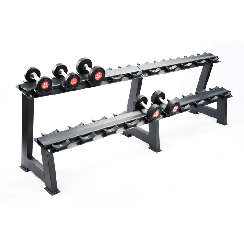 Dumbbell Rack Factory - High Quality 10 Pairs 2 Tiers 2-layer for Gym