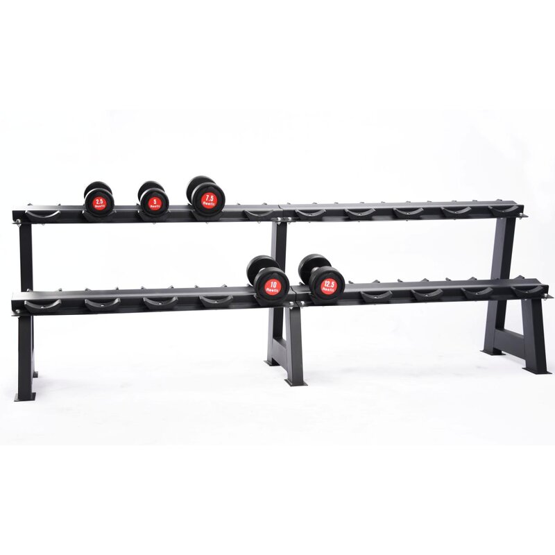 Dumbbell Rack Factory - High Quality 10 Pairs 2 Tiers 2-layer for Gym