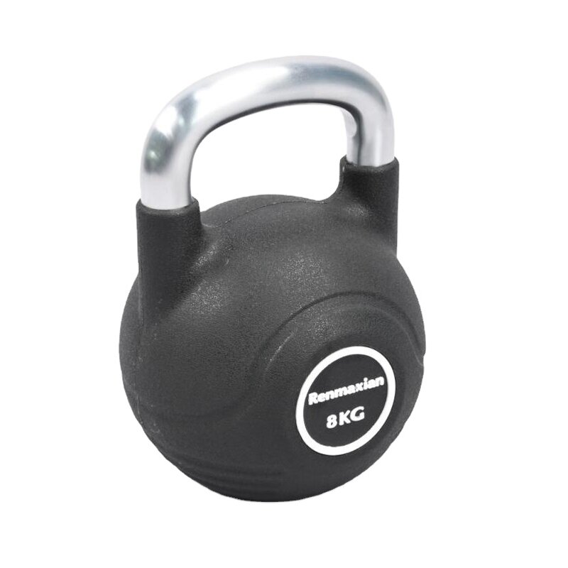 PU Competition Kettlebell Factory - High Grade Electroplating Handle Filled 8kg to 24kg