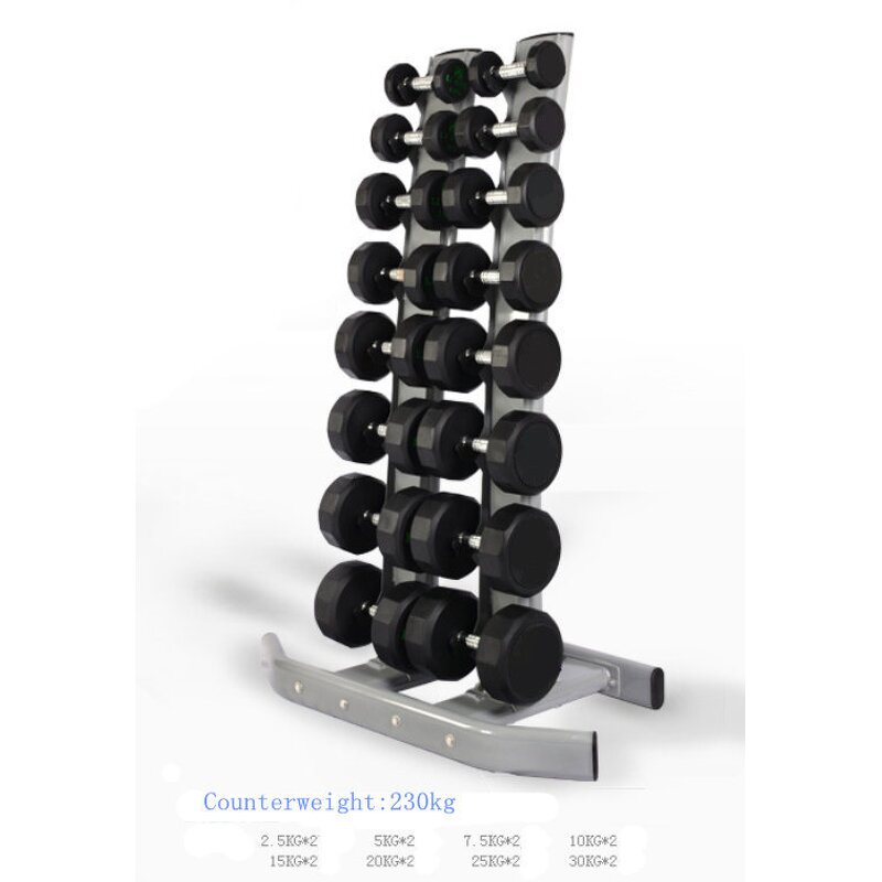 Dumbbell Rack Factory - High Quality 8 Pairs Upright Steel 8 Tiers Stand