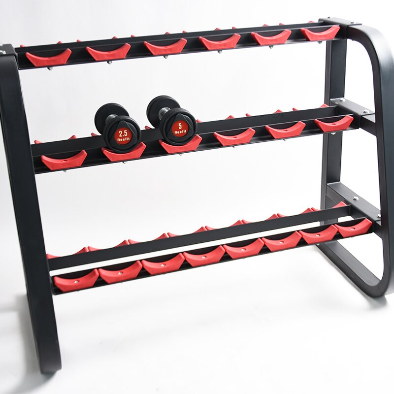Dumbbell Rack Manufacturer - High Quality 10 Pairs 3 Tiers 3-layer for Gym