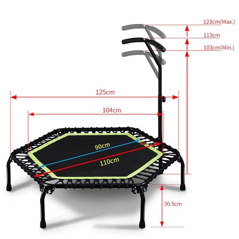 Mini Trampoline Manufacturer - with Handle Small Jumping Bed