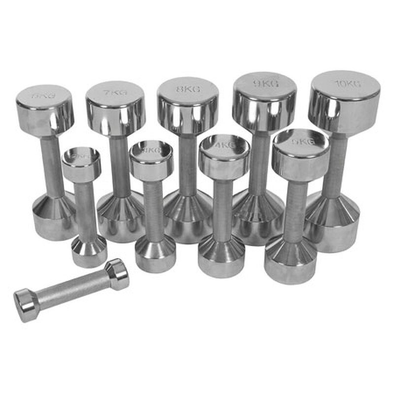 Electroplate Dumbbell Set Manufacturer - High Quality Round Steel for Gym 1kg to 10kg Electroplate
