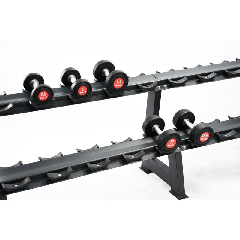 Dumbbell Rack Factory - High Quality 10 Pairs 2 Tiers 2-layer for Gym