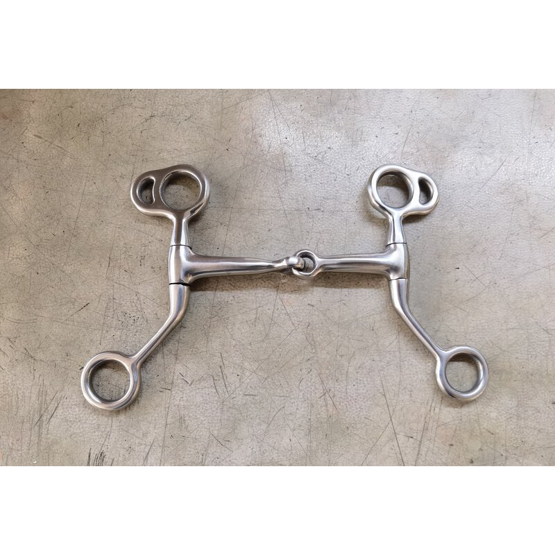 Horse Bits Factory - Jointed Bit Low Leverage Chewing Mouth Roller Stainless Steel for Small Mouth