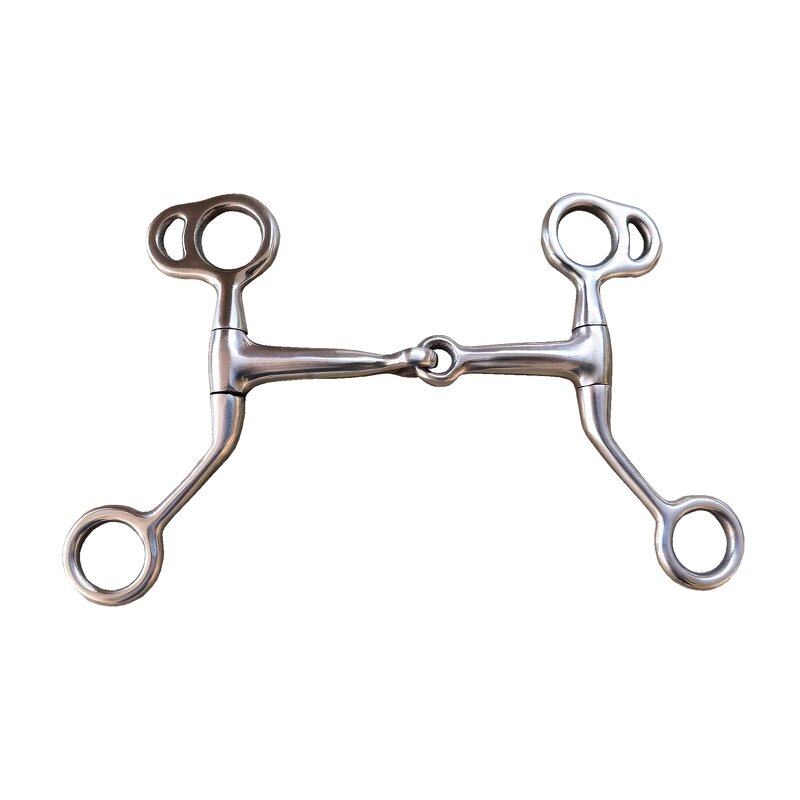Horse Bits Factory - Jointed Bit Low Leverage Chewing Mouth Roller Stainless Steel for Small Mouth