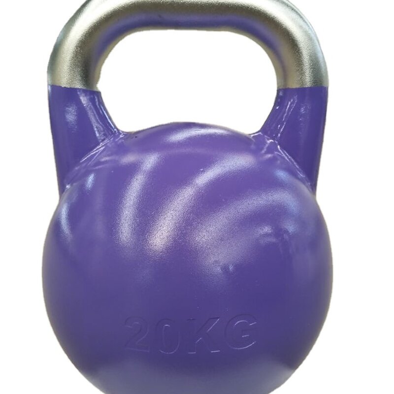 Kettlebell Factory - Wholesale Top Grade Anti-slip Stainless Steel Handle Powder Coated Steel Competition 12kg-32kg