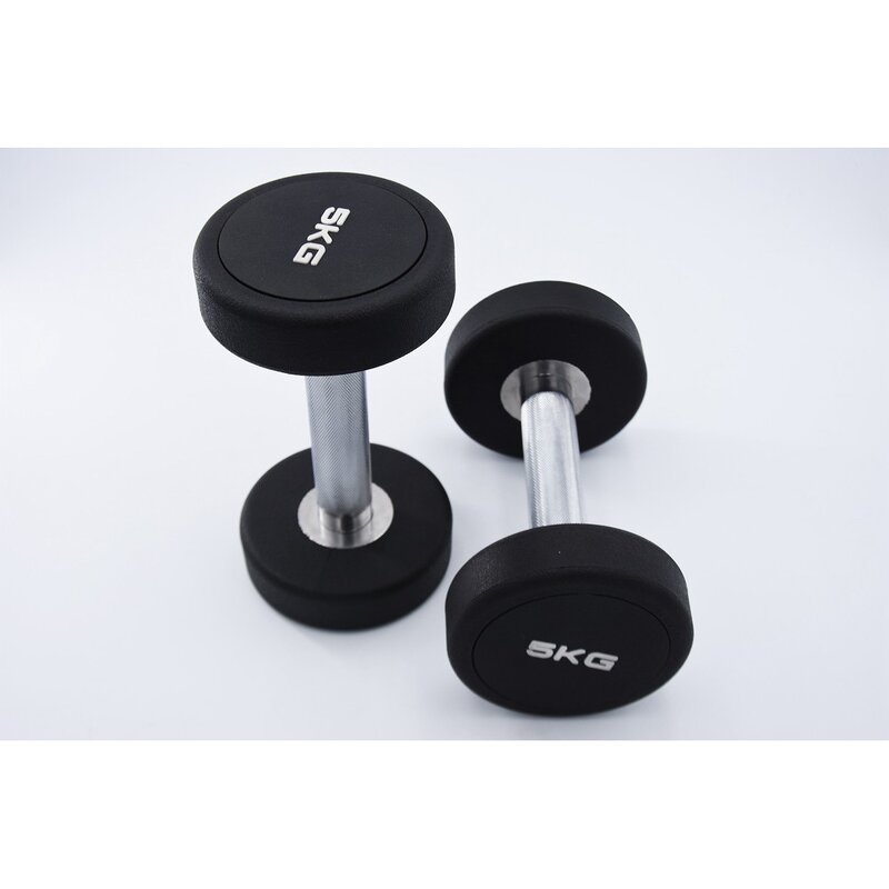 PEV Dumbbell Set Manufacturer - Factory Price High Quality Round Steel Custom Logo