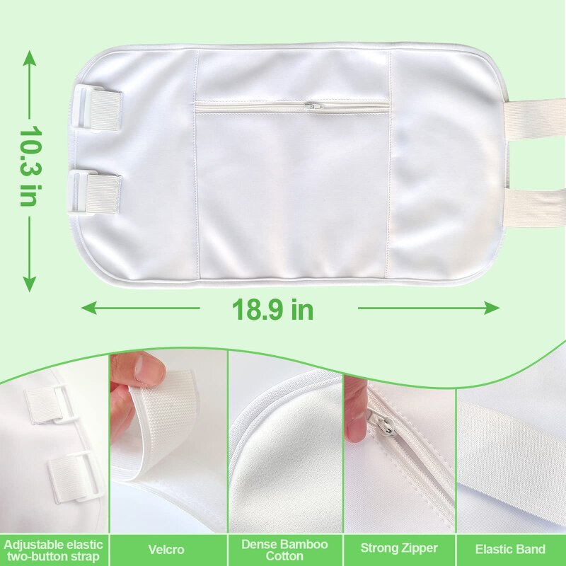 Castor Oil Compress Kit Factory - Reusable Washable Soft Cotton Body Wrap with Adjustable Strap for Liver Detox