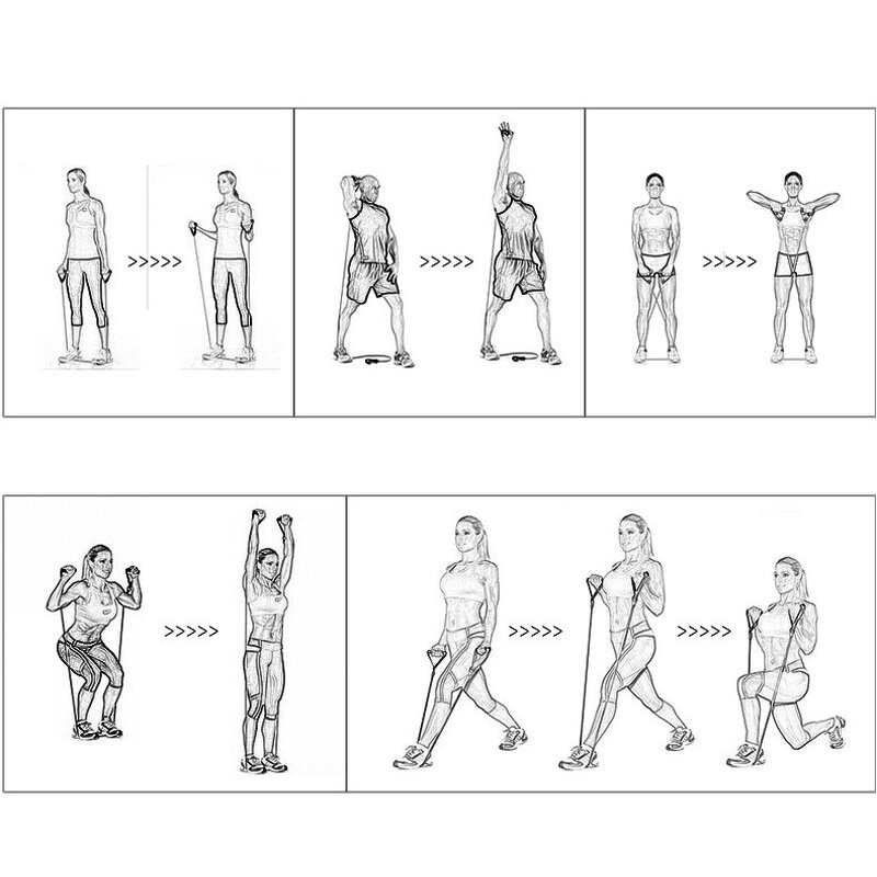 Yoga Fitness Rope Manufacturer - Exercise Tube Training Resistance Bands Pull Down Rope 15pound