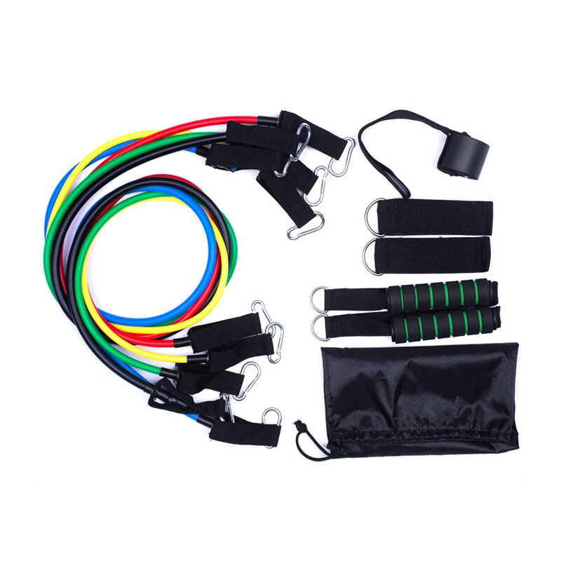 Resistance Bands Set Factory - 11PC Premium Workout Bands with Door Anchor Handles and Ankle Straps
