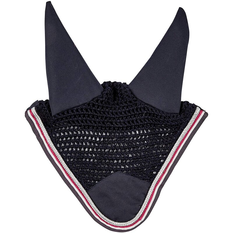 Horse Ear Cover Manufacturer - Contrast Ear Bonnet Netting Hood Cotton Fabric Nice Stitching