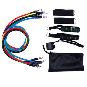 Resistance Bands Set Factory - 11PC Premium Workout Bands with Door Anchor Handles and Ankle Straps
