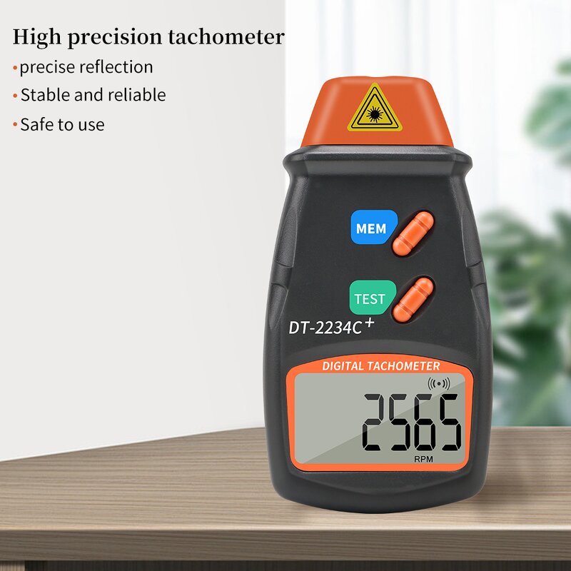 Laser Tachometer Manufacturer - OEM/ODM Custom DT-2234C+ LCD Speedometer Digital Tachometer Laser Tachometer Gauge