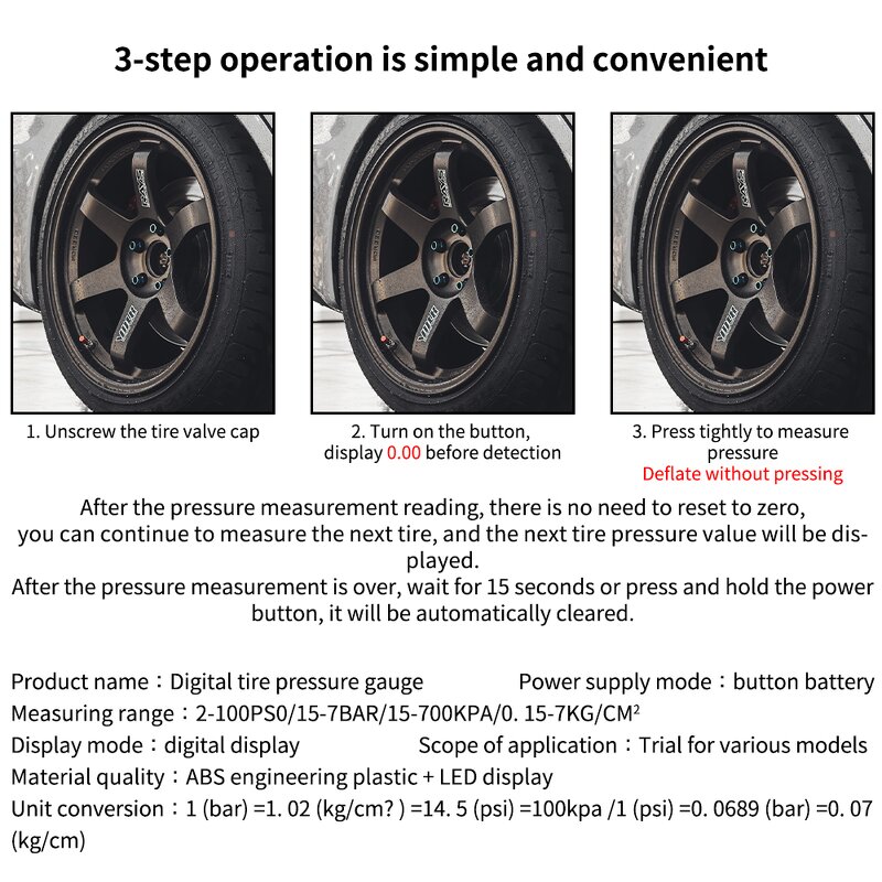 Digital Tire Gauge Factory - OEM/ODM Custom Digital Tire Gauge 150PSI LCD Display Car Tyre Air Pressure Gauge Backlight
