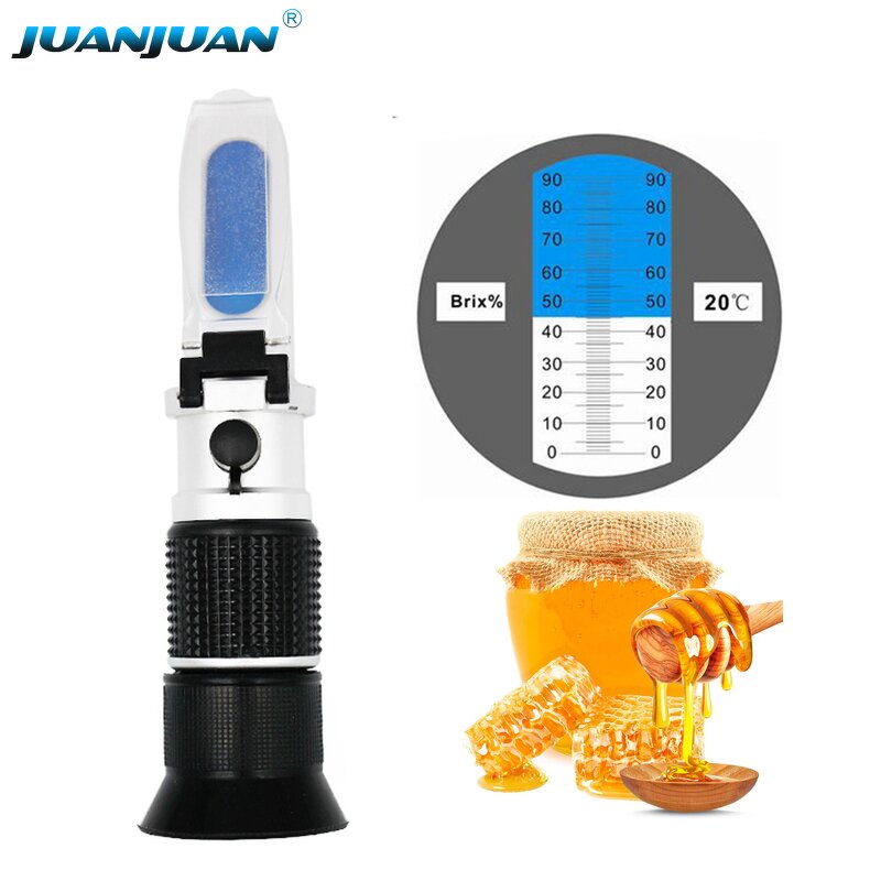 Brix Measuring Device Manufacturer - OEM/ODM Custom Hand Held 0-90% Brix Measuring Device Honey Fruit Vegetables Refractometer