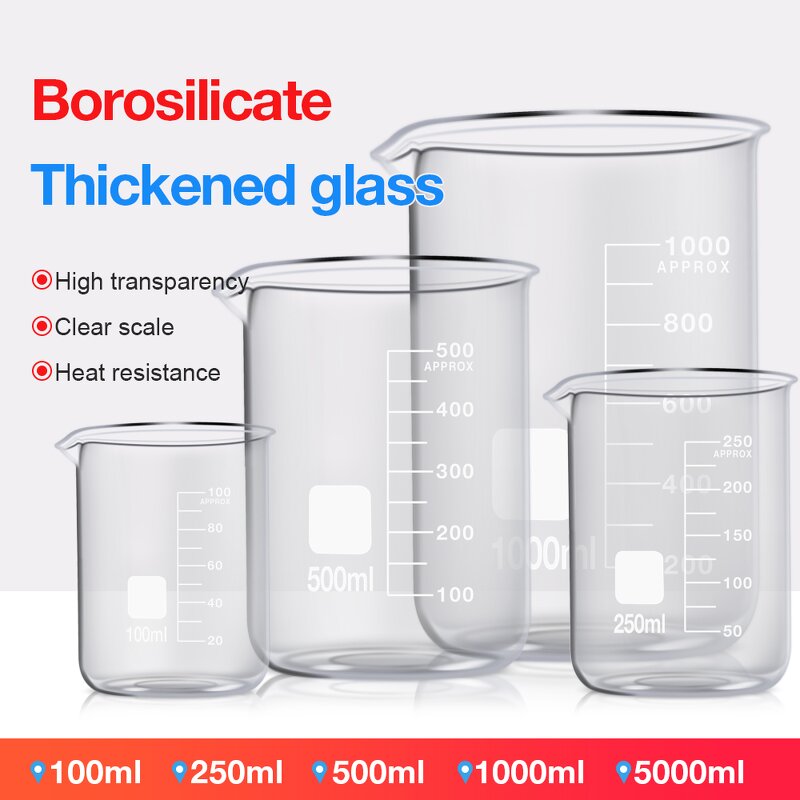 Quartz Glass Beaker Factory - OEM/ODM Custom Heat Resistant Glass Beakers Lab Glassware 100ml Quartz Glass Beaker