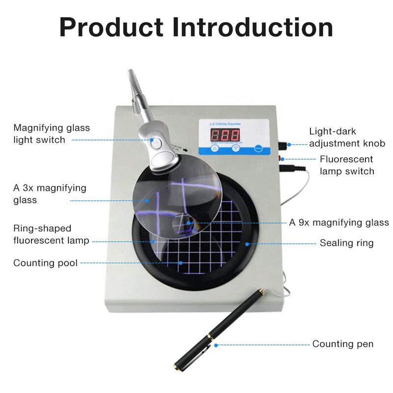 Bacterial Colony Counter Factory - OEM/ODM Custom Factory Price Bacterial Colony Counter 110mm Lab Colony Counter
