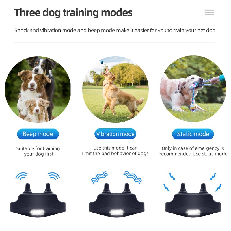 Dog Training Collar Manufacturer - OEM/ODM Custom 1000m Portable Waterproof Rechargeable Training Dog Remote Control Collar