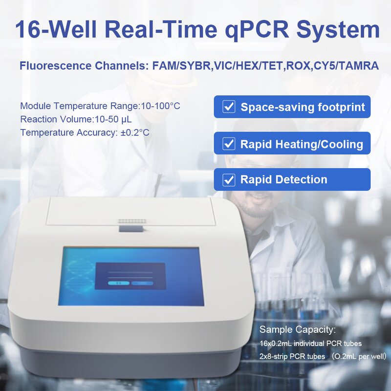 Fluorescent PCR Thermal Cycler Factory - OEM/ODM Custom Wholesale Laboratory Four Channel Fluorescent Detection Real-time