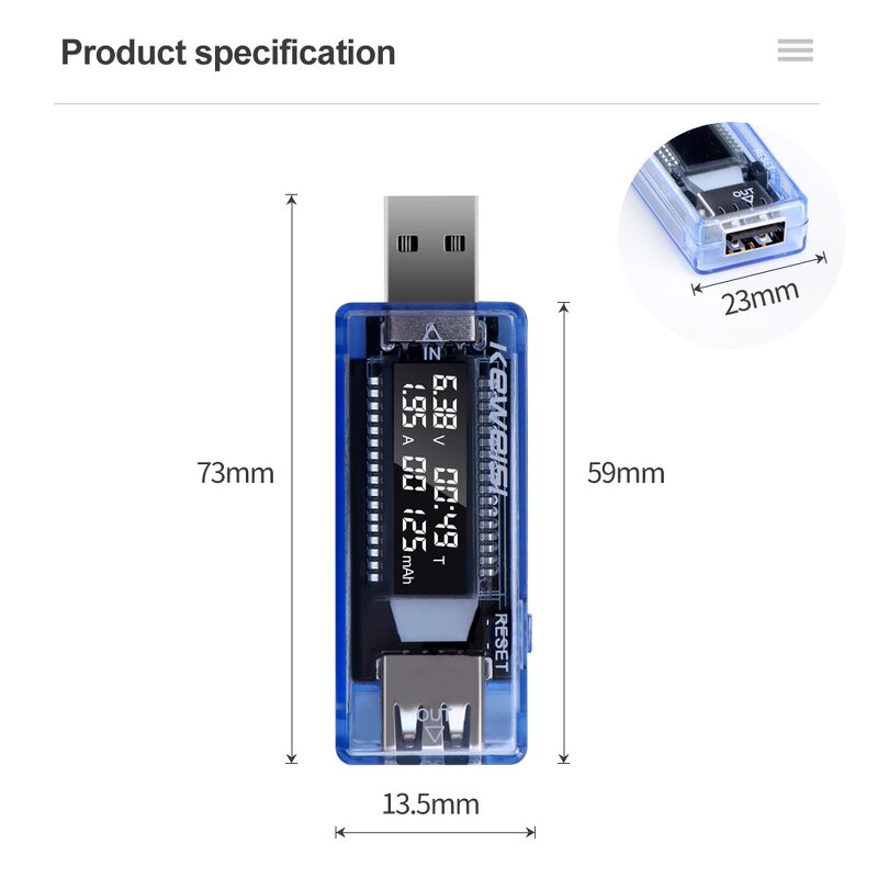 USB QC Tester Manufacturer - OEM/ODM Custom USB QC2.0 3.0 Current Voltage Doctor Charger Capacity Tester Power Meter