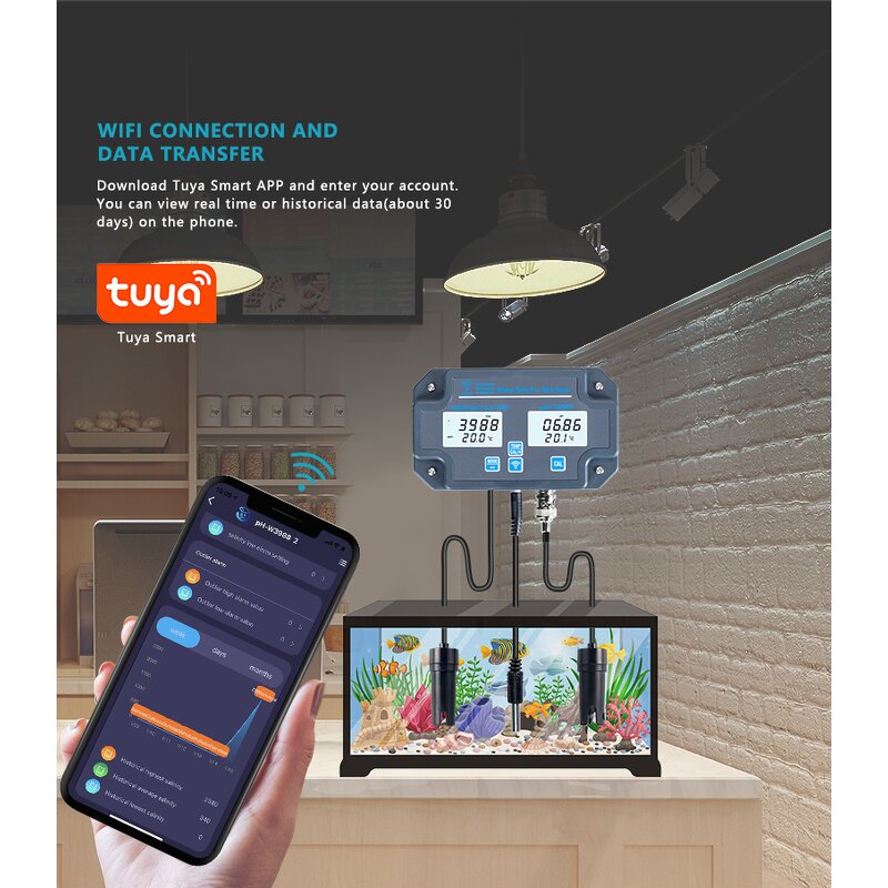 Online Water Quality Tester Factory - OEM/ODM Custom Online Water Quality Tester 6-in-1 Multifunction Smart Monitor APP