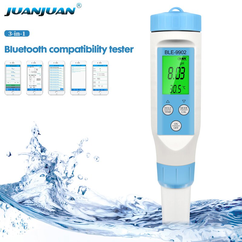 Waterproof Water Quality Tester Manufacturer - OEM/ODM Custom BLE-9902 Waterproof Water Quality Tester 3 in 1 Temperature EC