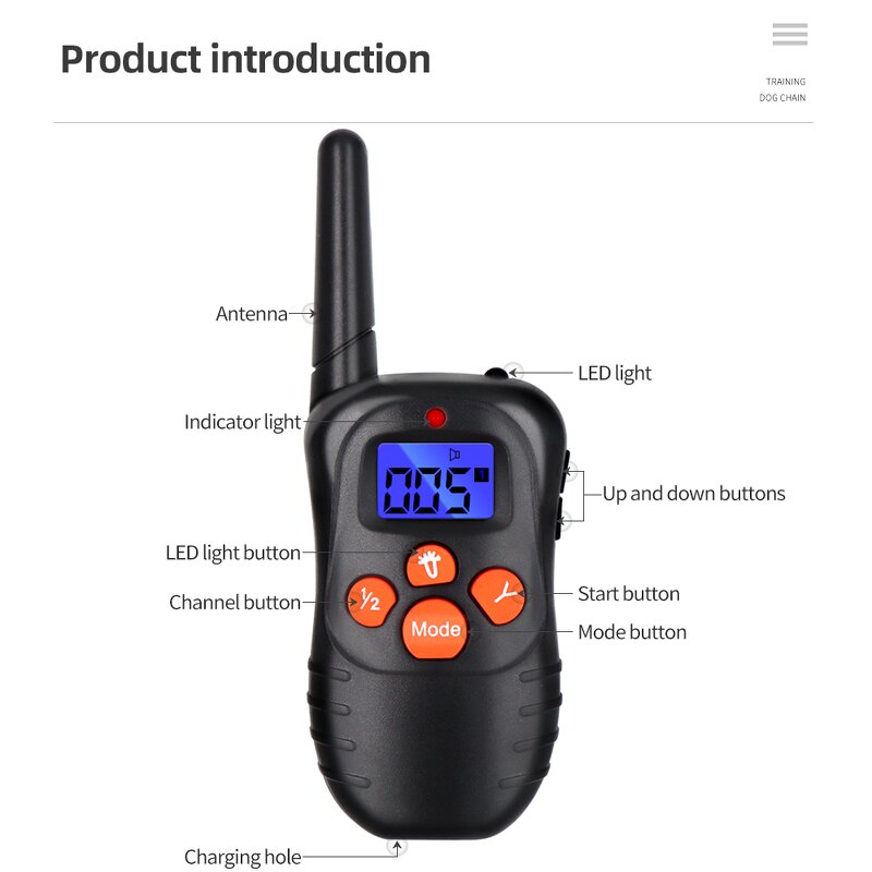 Dog Training Collar Manufacturer - OEM/ODM Custom 998DR Dog Training Collar 300m Waterproof Rechargeable Remote Electric