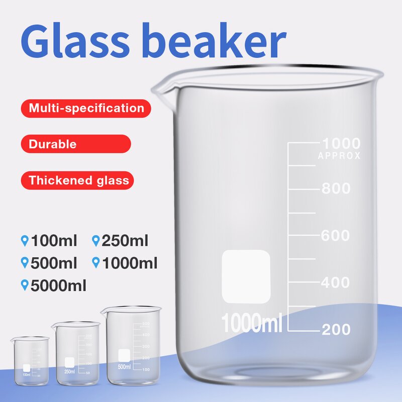Quartz Glass Beaker Factory - OEM/ODM Custom Heat Resistant Glass Beakers Lab Glassware 100ml Quartz Glass Beaker