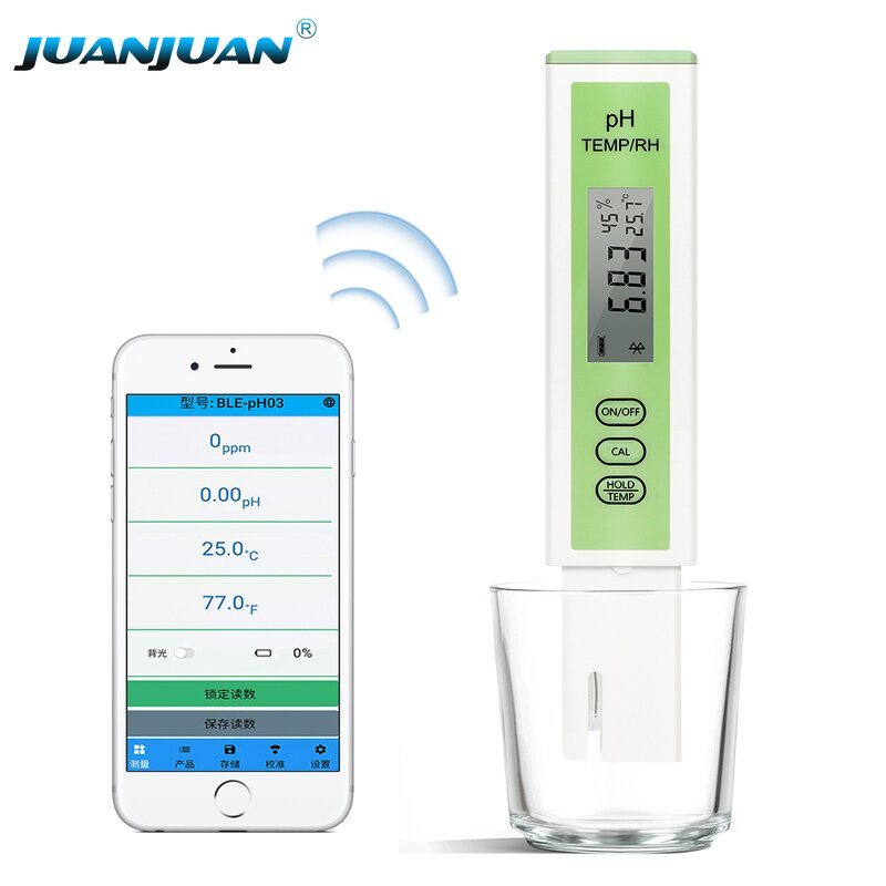 Blue Tooth pH Meter Manufacturer - OEM/ODM Custom Blue Tooth pH Meter TDS EC PH Salinity Temp Meter Water Quality Monitor