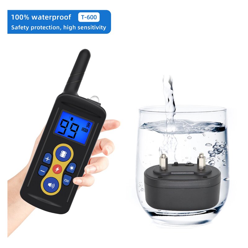 Anti Barking Pet Dog Collar Factory - OEM/ODM Custom T-600 Rechargeable Waterproof Anti Barking Pet Dog Shock Collars