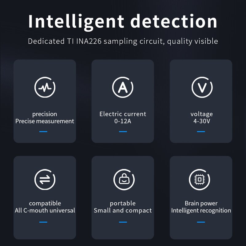 Type-C Tester Manufacturer - OEM/ODM Custom Wholesale KWS-2303C Type-C Tester Current Voltage Meter Charging Detector