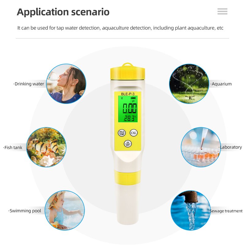 Smart Water Quality Tester Manufacturer - OEM/ODM Custom BLEP-3 Waterproof Smart Blue Tooth Water Quality Tester Digital