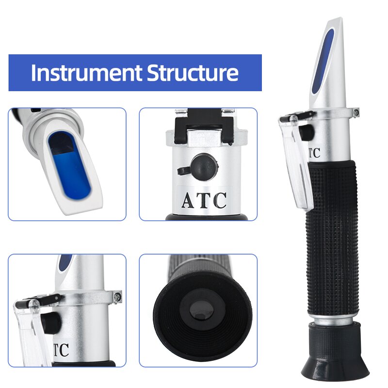 Salinity Refractometer Manufacturer - OEM/ODM Custom 0-10% Aquarium Salt Water Portable Salt Salinity Meter Tester ATC