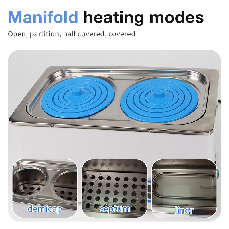 Water Bath Manufacturer - OEM/ODM Custom Digital Thermostatic Heater Water Bath 7L 2 Holes Stainless Steel Liner