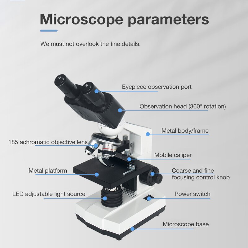 Stereo Microscope Manufacturer - OEM/ODM Custom Wholesale 1600x Optical Compound Stereo Microscope LED Light Source