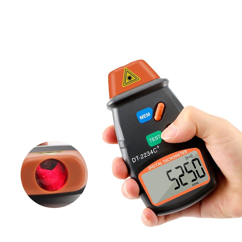 Laser Tachometer Manufacturer - OEM/ODM Custom DT-2234C+ LCD Speedometer Digital Tachometer Laser Tachometer Gauge