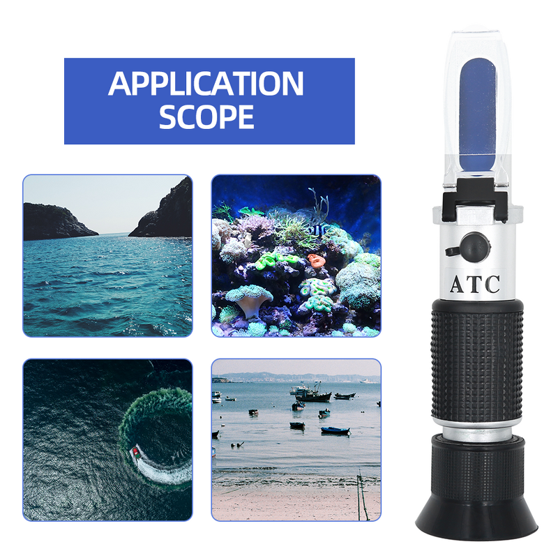 Double Scale Refractometer Factory - OEM/ODM Custom Double Scale 0-32% Portable Hand Held Sugar Salinity Brix ATC