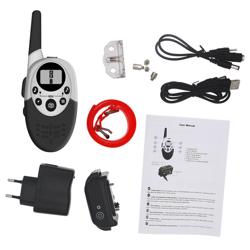 Dog Training Collar Factory - OEM/ODM Custom 1000m Waterproof Dog Trainer Collar Remote Rechargeable Anti Barking