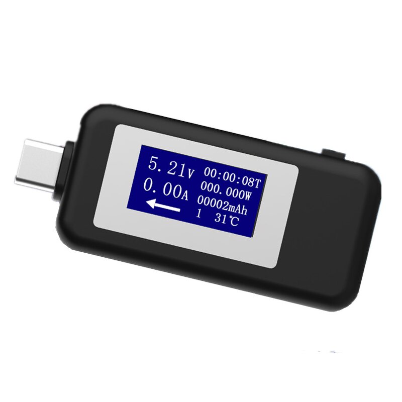 USB Capacity Voltage Tester Factory - OEM/ODM Custom Black White Type-C DC 4-30v USB Capacity Voltage Tester Current