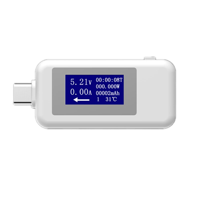 USB Capacity Voltage Tester Factory - OEM/ODM Custom Black White Type-C DC 4-30v USB Capacity Voltage Tester Current