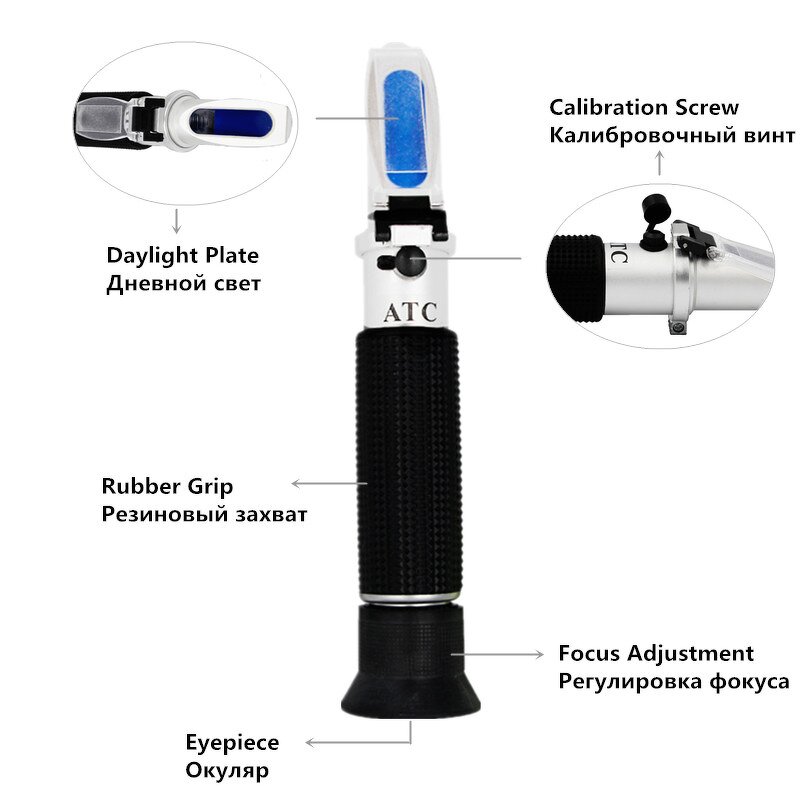 Aquarium Salt Refractometer Manufacturer - OEM/ODM Custom 0-10% Aquarium Salt Water Portable Salt Salinity Meter ATC
