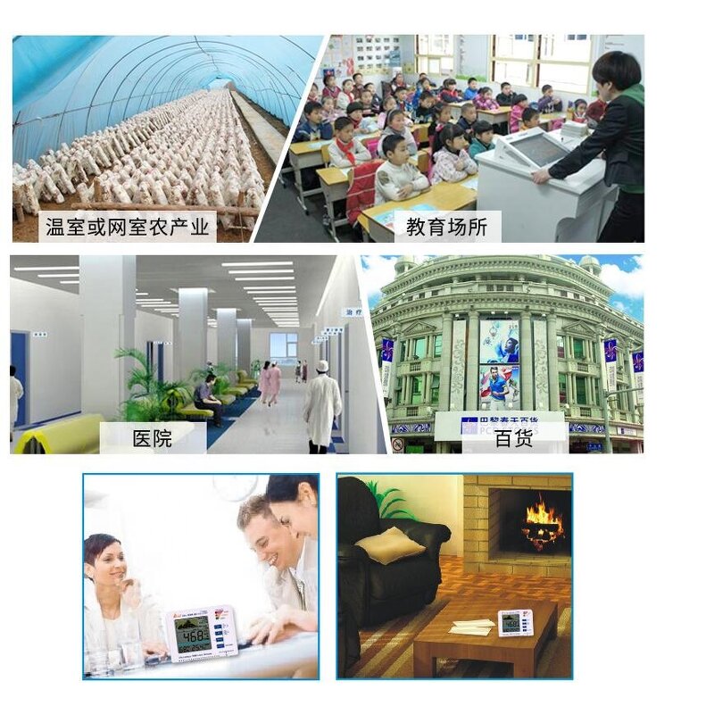 CO2 Monitor Factory - OEM/ODM Custom 0-5000ppm High Precision 3 in 1 CO2 Monitor Desktop Gas Detector Datalogger