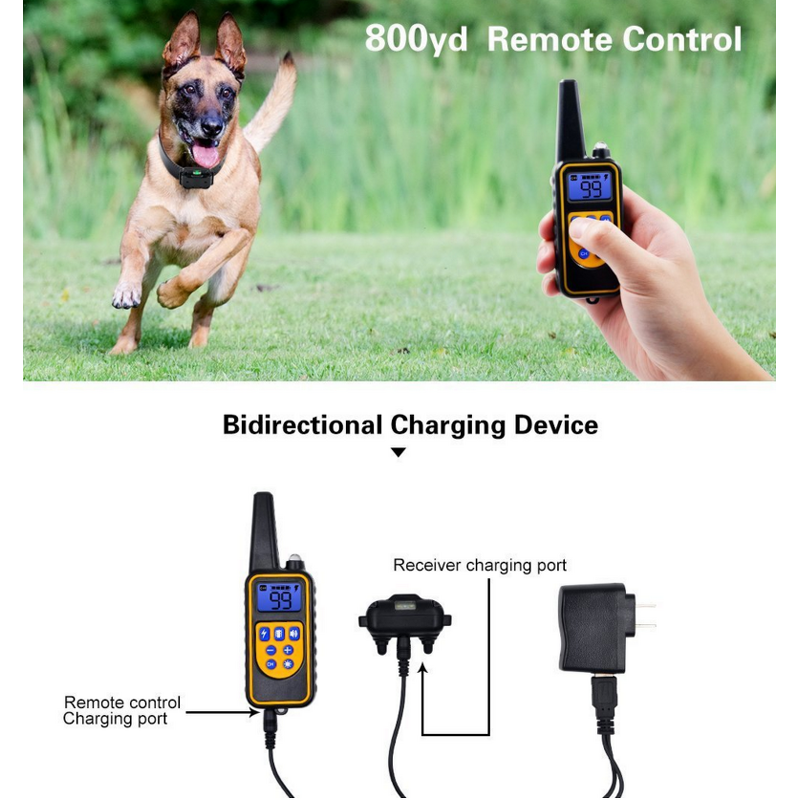 Electric Shock Training Collar Manufacturer - OEM/ODM Custom MZ-880 Waterproof Rechargeable Vibrating Dog Anti Barking Collar
