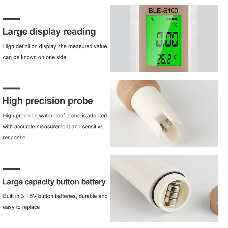 Smart Salt Meter Manufacturer - OEM/ODM Custom BLE-S100 Blue Tooth Smart APP Online Smart Pocket Salt Meter Digital