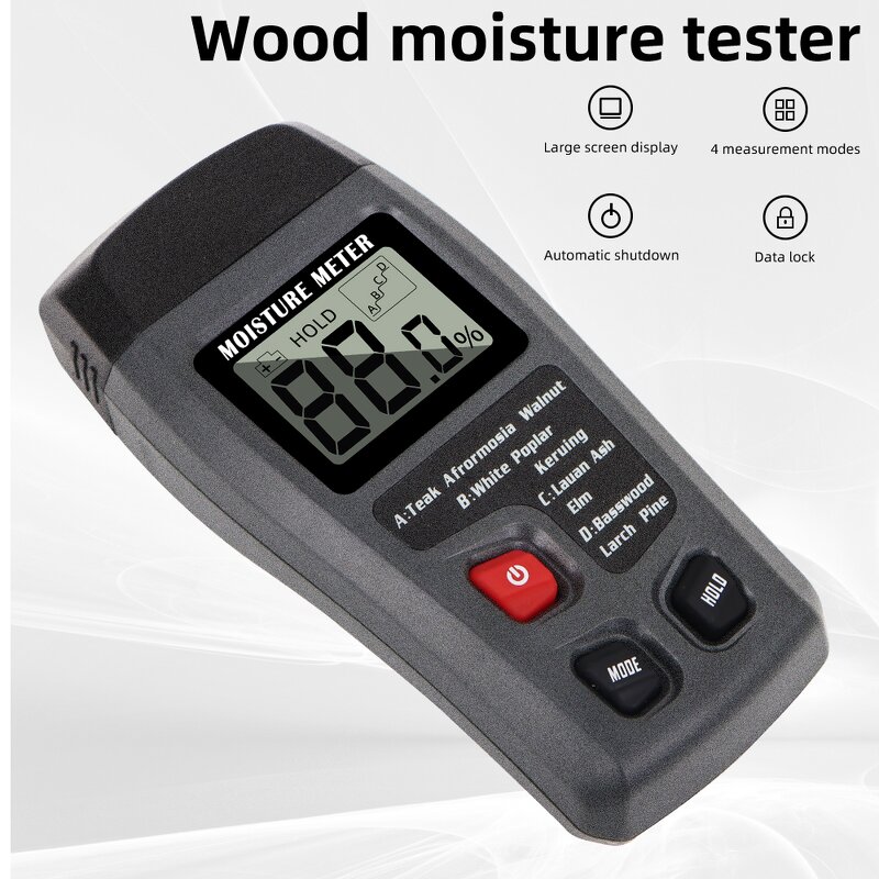 Moisture Testing Meter Manufacturer - OEM/ODM Custom Large LCD Display Industrial Moisture Testing Meter Wood Humidity Tester