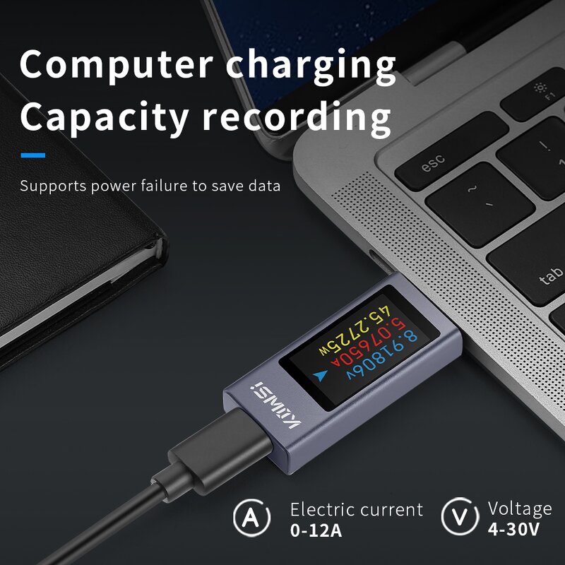 Type-C Color Screen Meter Manufacturer - OEM/ODM Custom KWS-2303C Type-C Colorful Display Meter Color Screen USB Tester