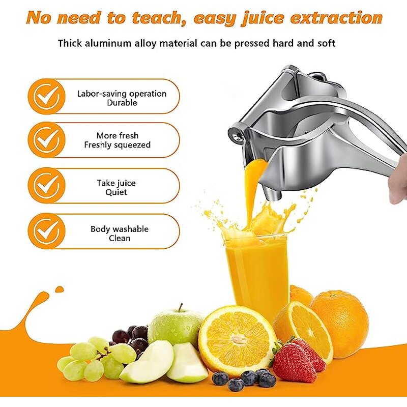 Portable Fruit Squeezer Manufacturer - OEM/ODM Custom Portable Fruit Squeezer for Lemon Hand Press Aluminum Alloy Juicer